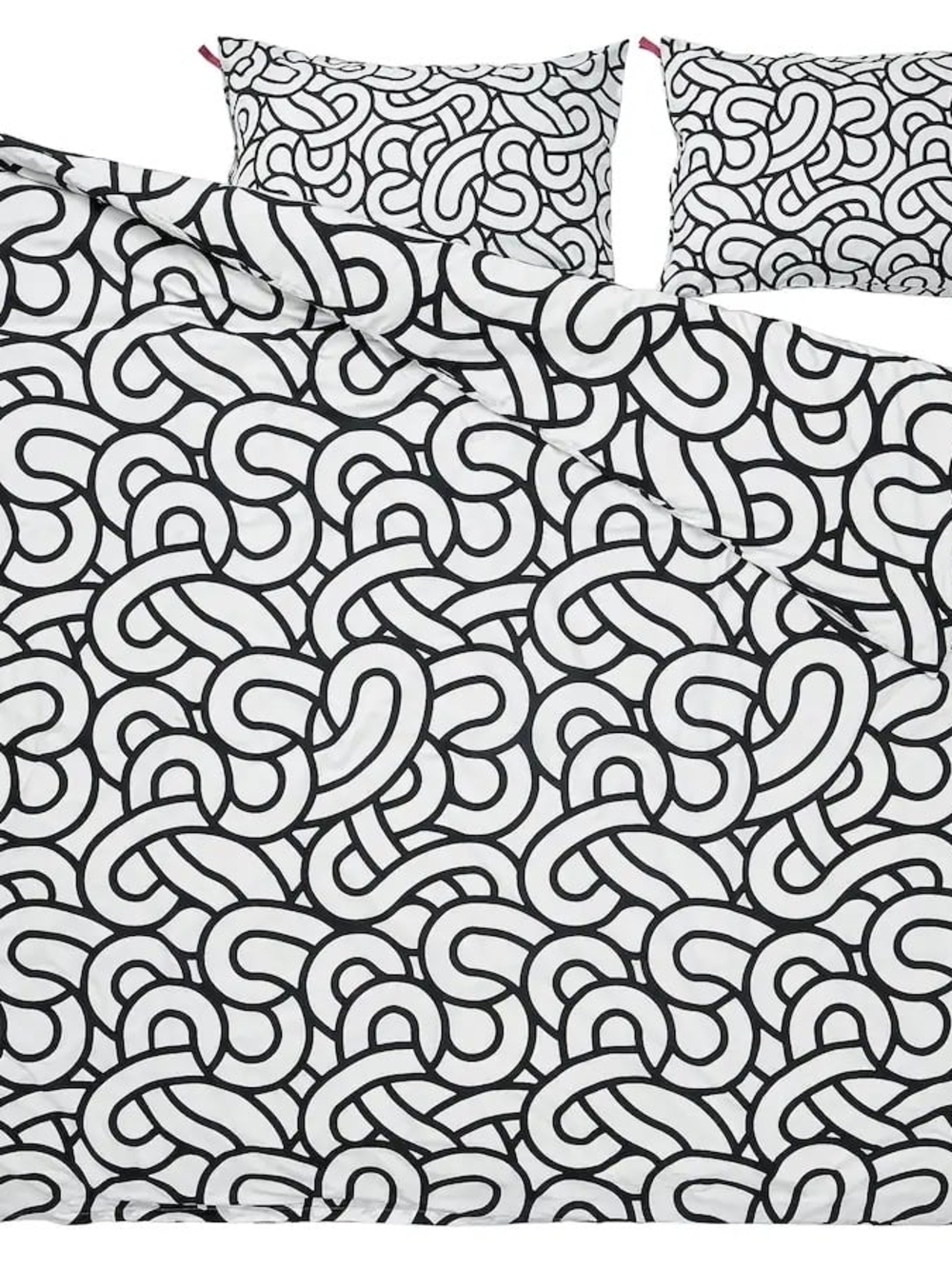IKEA SÖTRÖNN SOTRONN King Duvet Cover & Pillowcases Set White Black Pattern
